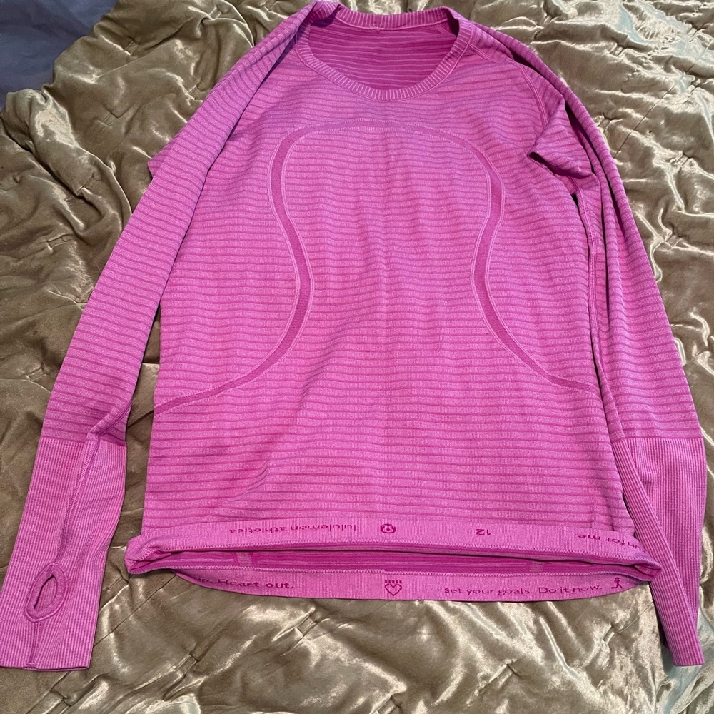 lululemon athletica Pink Long Sleeve Running Top
